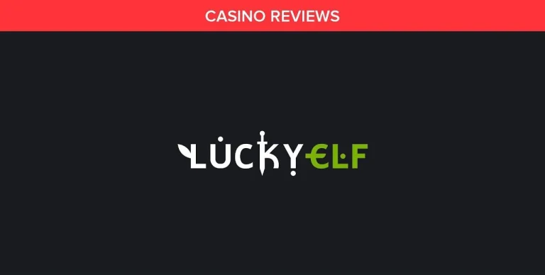 Lucky Elf Casino logo on dark background.  Lucky Elf Casino Online Canada